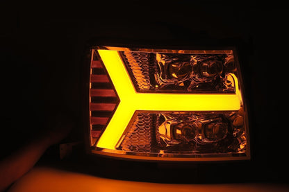 LED Projector Headlights Plank Style Design Chrome by AlphaRex