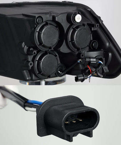 LED Projector Headlights in Alpha-Black by AlphaRex