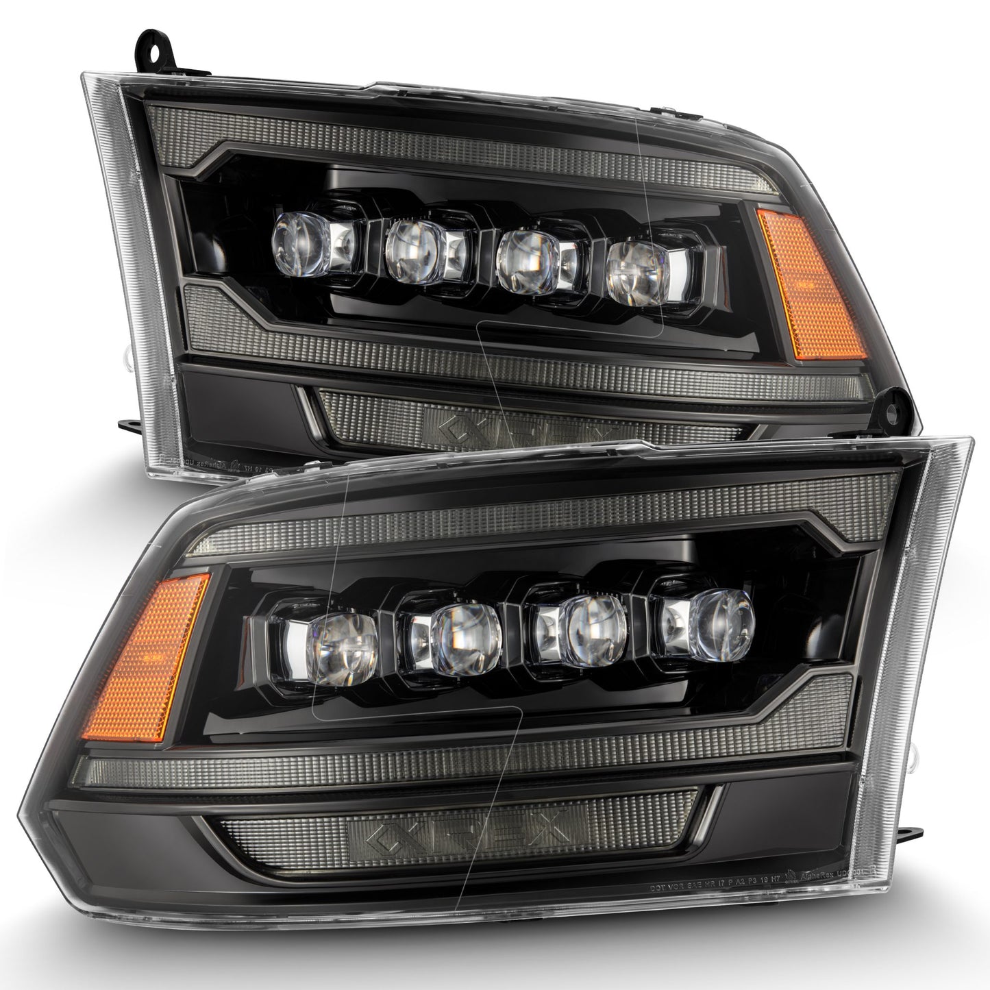 LED Projector Headlights in Alpha-Black by AlphaRex