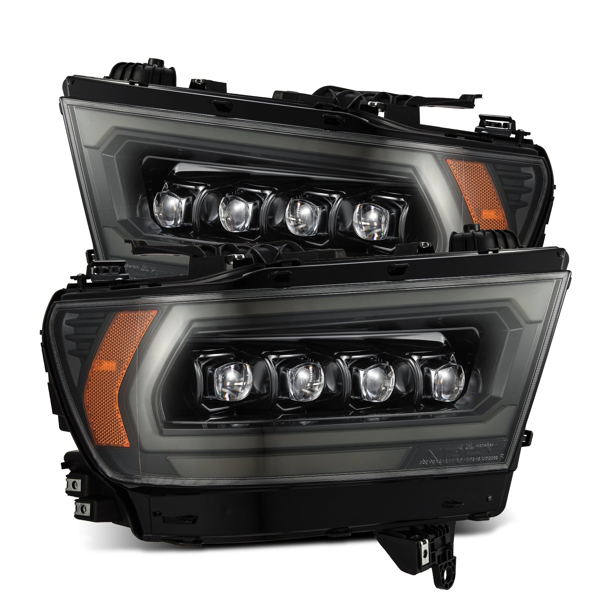 LED Projector Headlights in Alpha-Black by AlphaRex