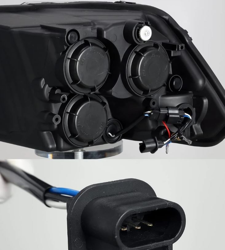 Projector Headlights Plank Style Design Black by AlphaRex