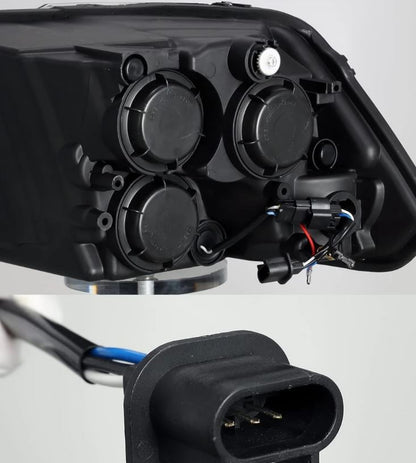Projector Headlights Plank Style Design Black by AlphaRex