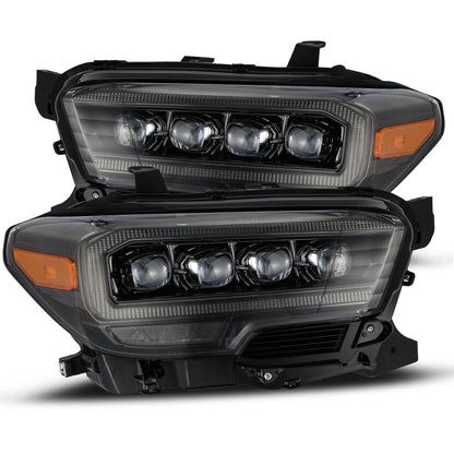 LED Projector Headlights Plank Style Design Midnight Black by AlphaRex
