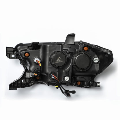 LED Projector Headlights Plank Style Design Midnight Black by AlphaRex