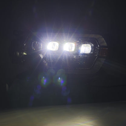 LED Projector Headlights in Alpha-Black by AlphaRex
