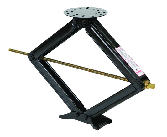 Stabilize RV Frame Man Rnd Support Plate 5K Wt Cap Scissor Type Black Set Of 2 by Husky Towing