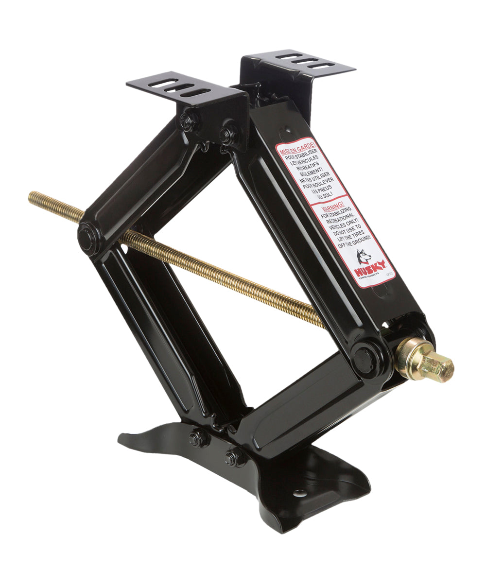 Scissor Mechanical 5000 LB Capacity 20" Height Powder Coated Black Steel 2 Pack by Husky Towing
