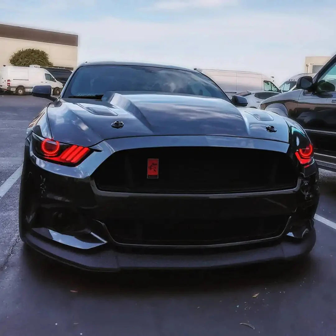 2015-2017 Ford Mustang Pre-Assembled Headlights -Dynamic ColorSHIFT RGB+A -Black Edition by ORACLE Lighting