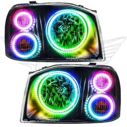 ORACLE Lighting 2001-2004 Nissan Frontier Pre-Assembled Halo Headlights-Triple Halos by ORACLE Lighting