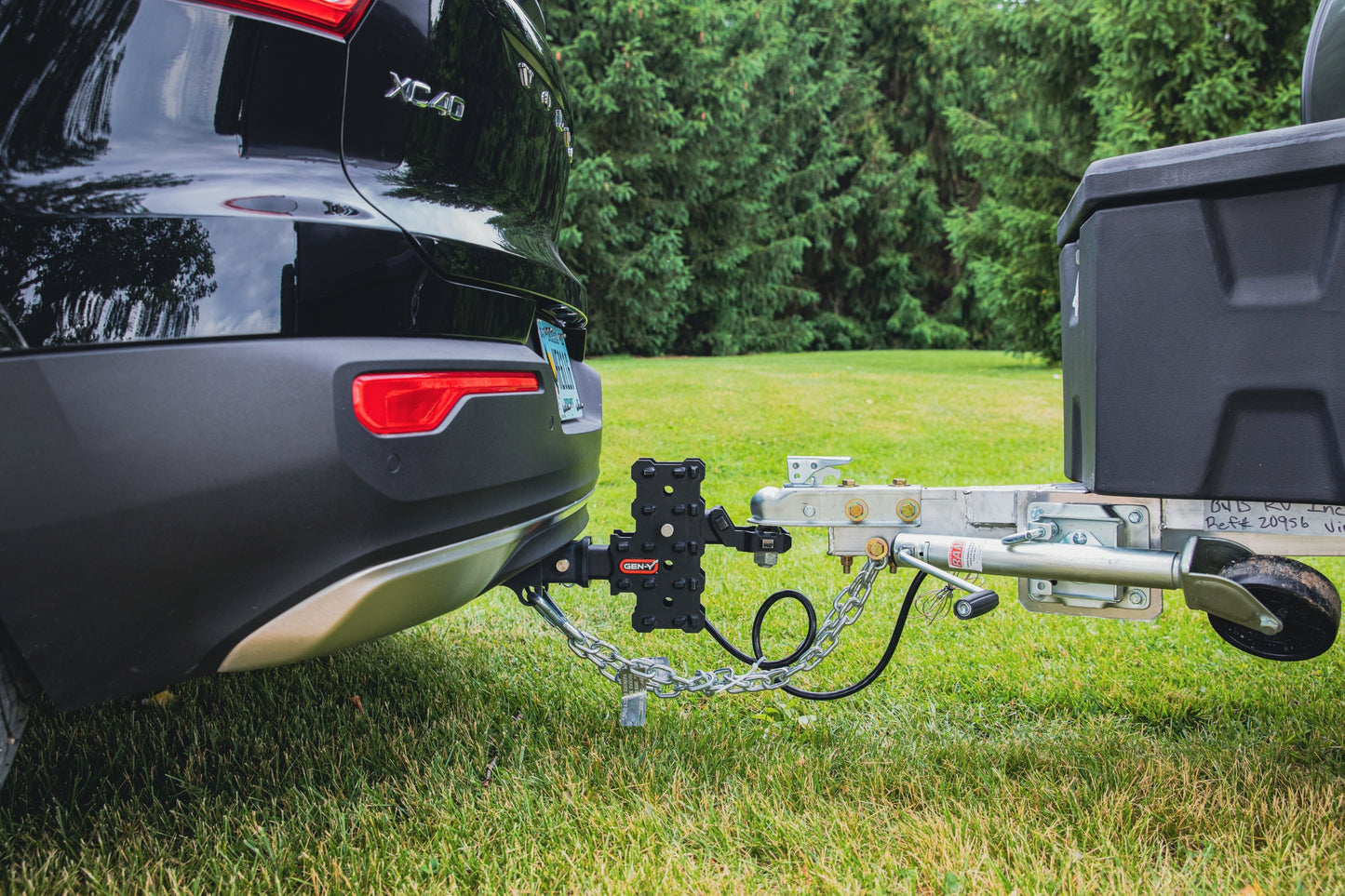 PHANTOM-X 2" Hollow Shank 7" Offset Drop .7K TW 7K Hitch & Platinum Ball Mount by GEN-Y Hitch