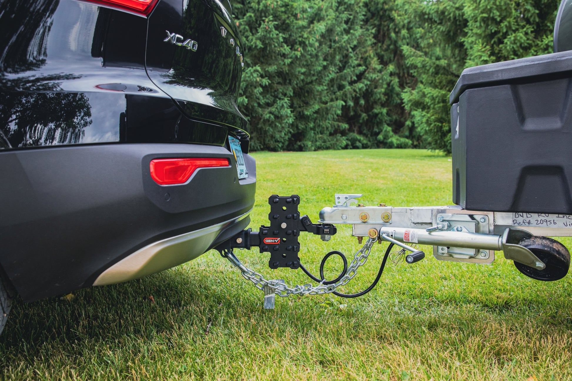PHANTOM-X 2" Hollow Shank 7" Offset Drop .7K TW 7K Hitch & Platinum Ball Mount by GEN-Y Hitch