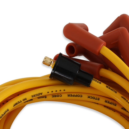 ACCEL 4039, Spark Plug Wires, Super Stock, Copper Core, 8mm, Yellow by ACCEL