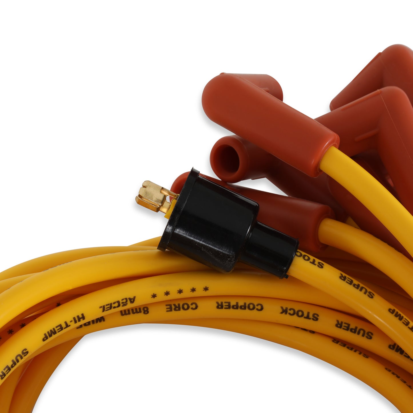 ACCEL 4039, Spark Plug Wires, Super Stock, Copper Core, 8mm, Yellow by ACCEL