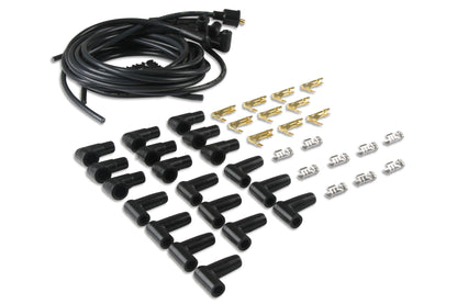 Spark Plug Wire Set- 8mm - Black Wire with Black 90 Deg Boots by ACCEL
