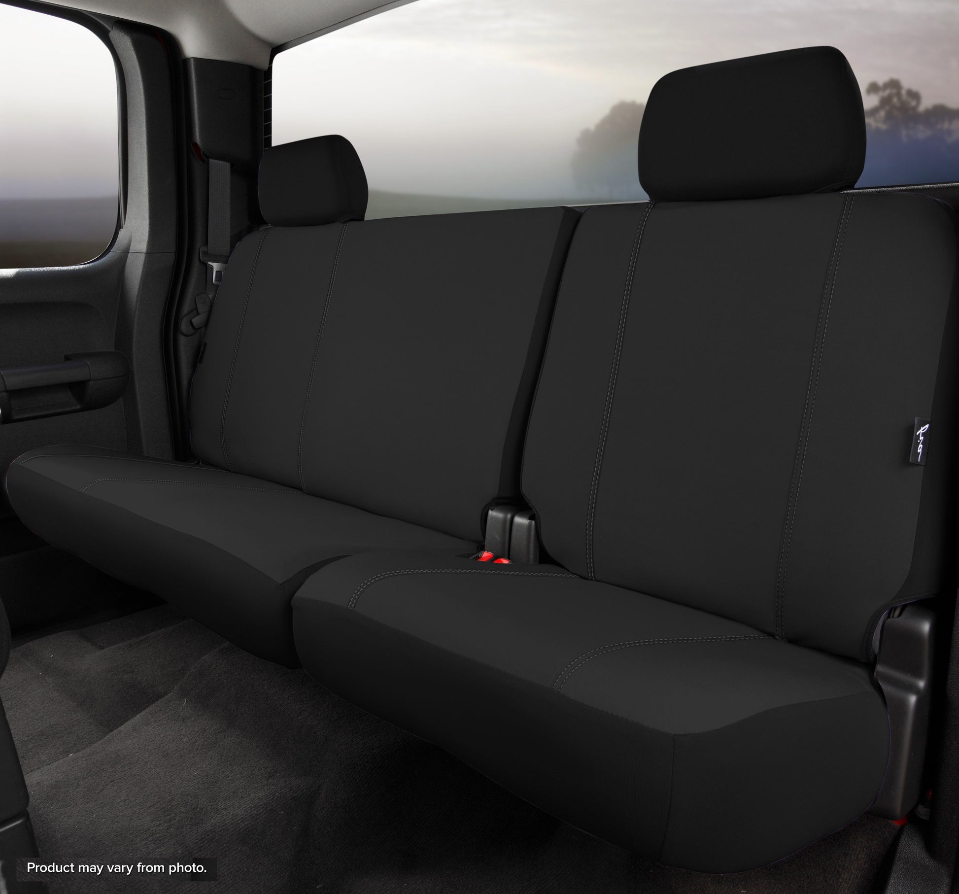 SP80 Series - Seat Protector Poly-Cotton Custom Fit Rear Seat Cover - Black by FIA