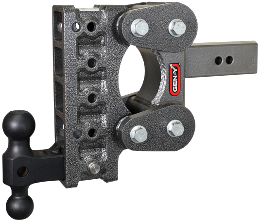 The BOSS TORSION-FLEX 2.5" Shank 7.5" Drop 1.7K TW 16K Hitch & GH-051 Dual-Ball by GEN-Y Hitch