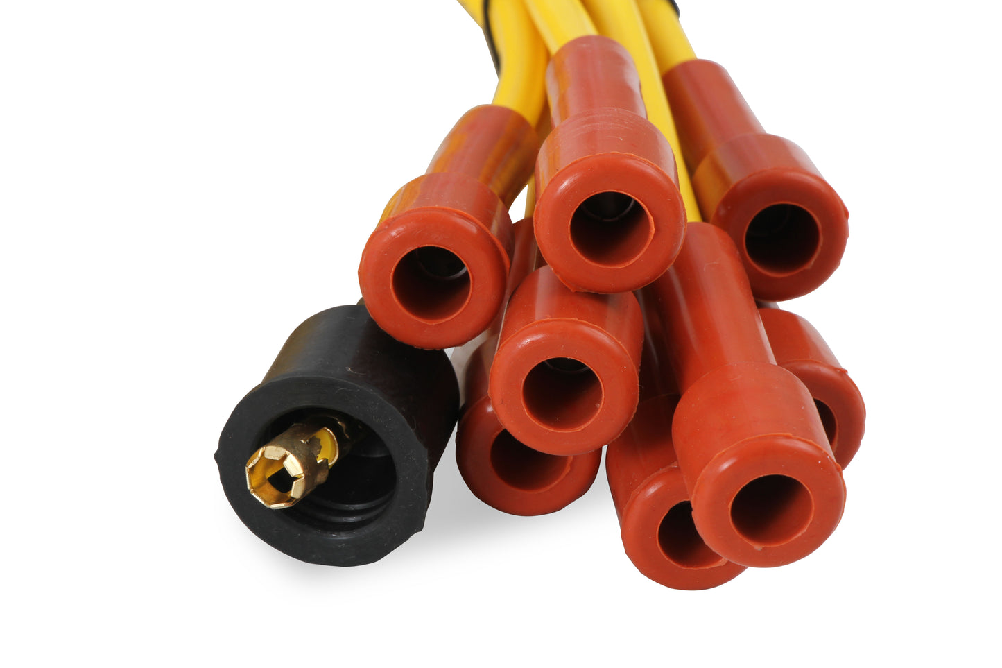Spark Plug Wire Set- 7mm-Super Stock-Copper Core-Universal Straight Boots-Yellow by ACCEL