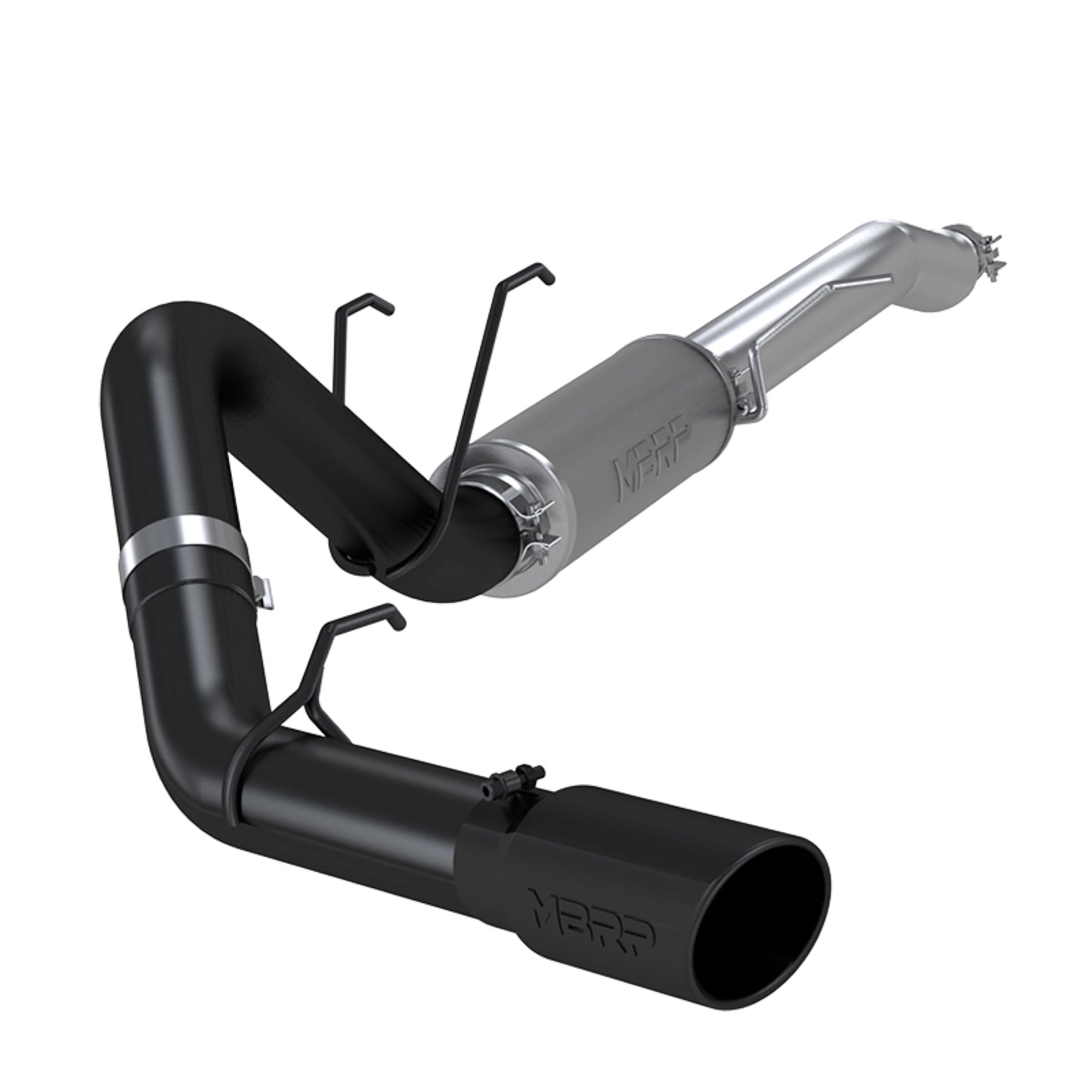4in. Resonator-Back. Single Side Exit. Street Version. BLK by MBRP Exhaust