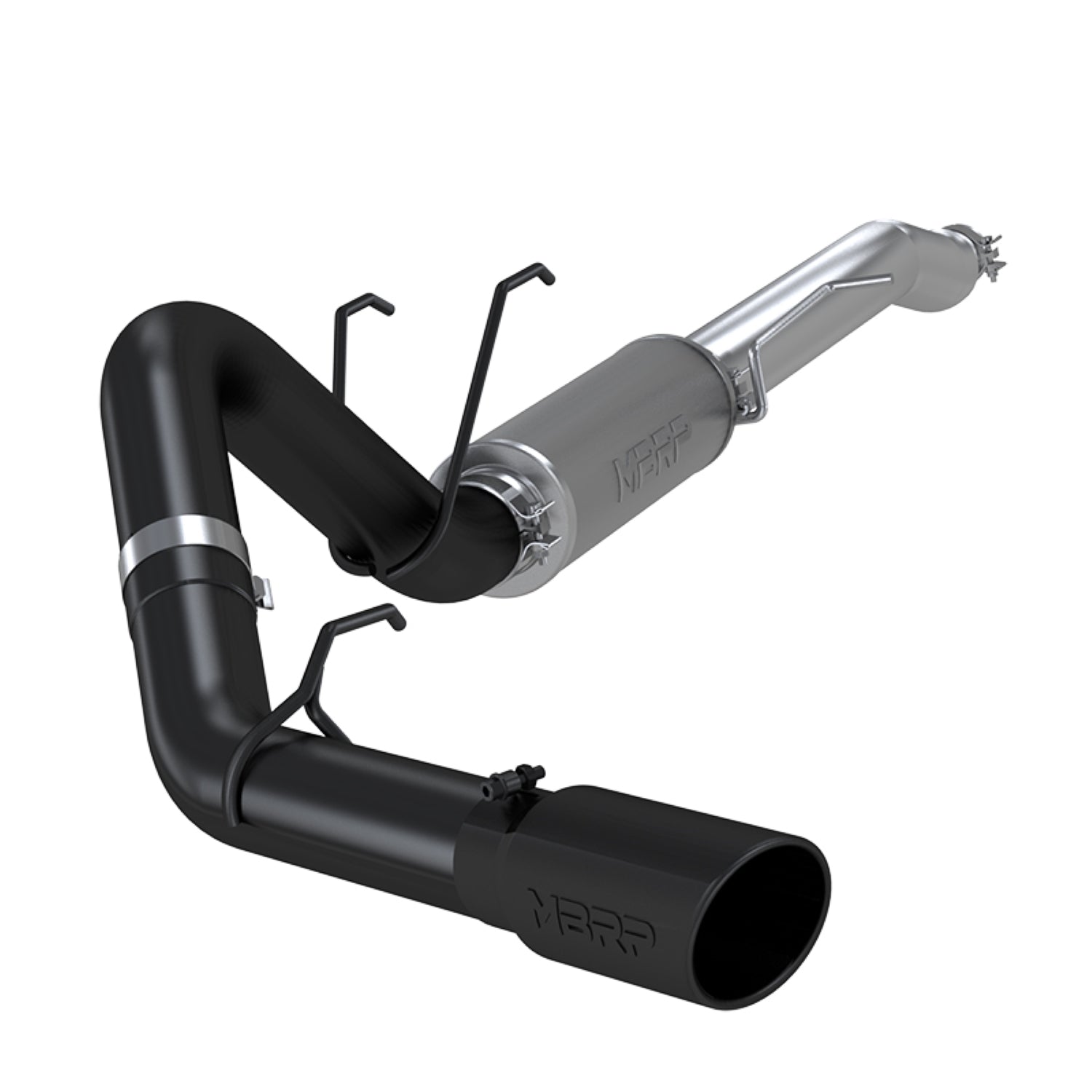 4in. Resonator-Back. Single Side Exit. Street Version. BLK by MBRP Exhaust