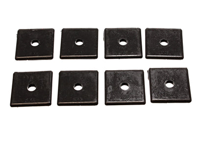 Universal Leaf Spring Pad; Black; 2 in. SQ x 7/16 in. ID x 1/4 in. H; by Energy Suspension