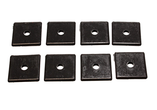 Universal Leaf Spring Pad; Black; 2 in. SQ x 7/16 in. ID x 1/4 in. H; by Energy Suspension