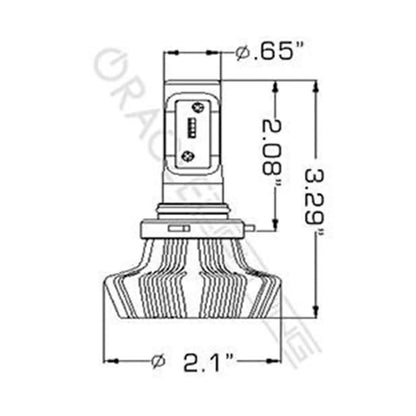 ORACLE Lighting 9005 - 4,000+ Lumen LED Light Bulb Conversion Kit High/Low Beam (Non-Projector) by ORACLE Lighting
