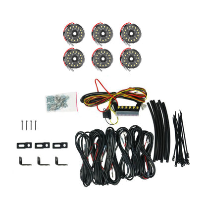 KC Cyclone V2 LED Rock Light - 6-Light System - Clear - 5W Flood Beam by KC HiLiTES