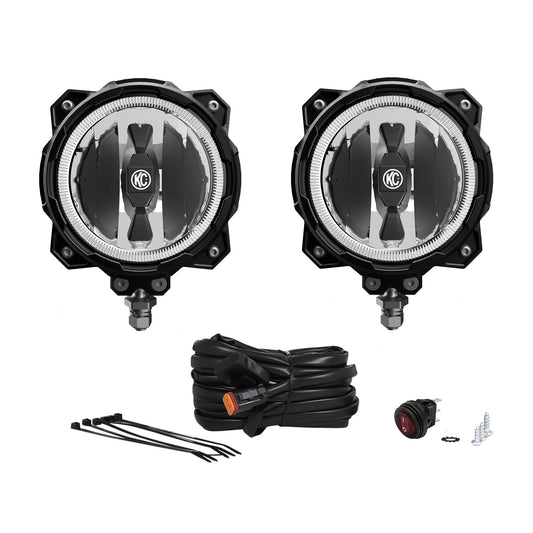 KC Pro6 Gravity LED 6in Infinity Ring Spot 2-Light System Universal by KC HiLiTES