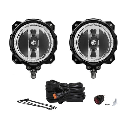 KC Pro6 Gravity LED 6in Infinity Ring Spot 2-Light System Universal by KC HiLiTES