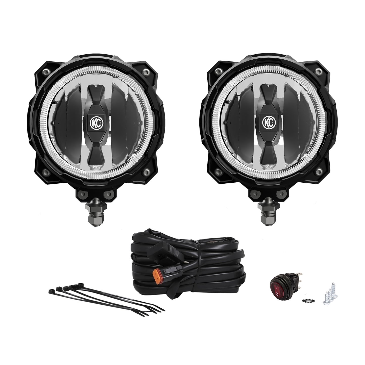 KC Pro6 Gravity LED 6in Infinity Ring Spot 2-Light System Universal by KC HiLiTES