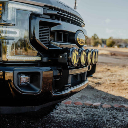 Gravity LED Pro6 - 7-Light Bar Kit - Front Bumper - GEN4-5 17-24 Ford Super Duty by KC HiLiTES