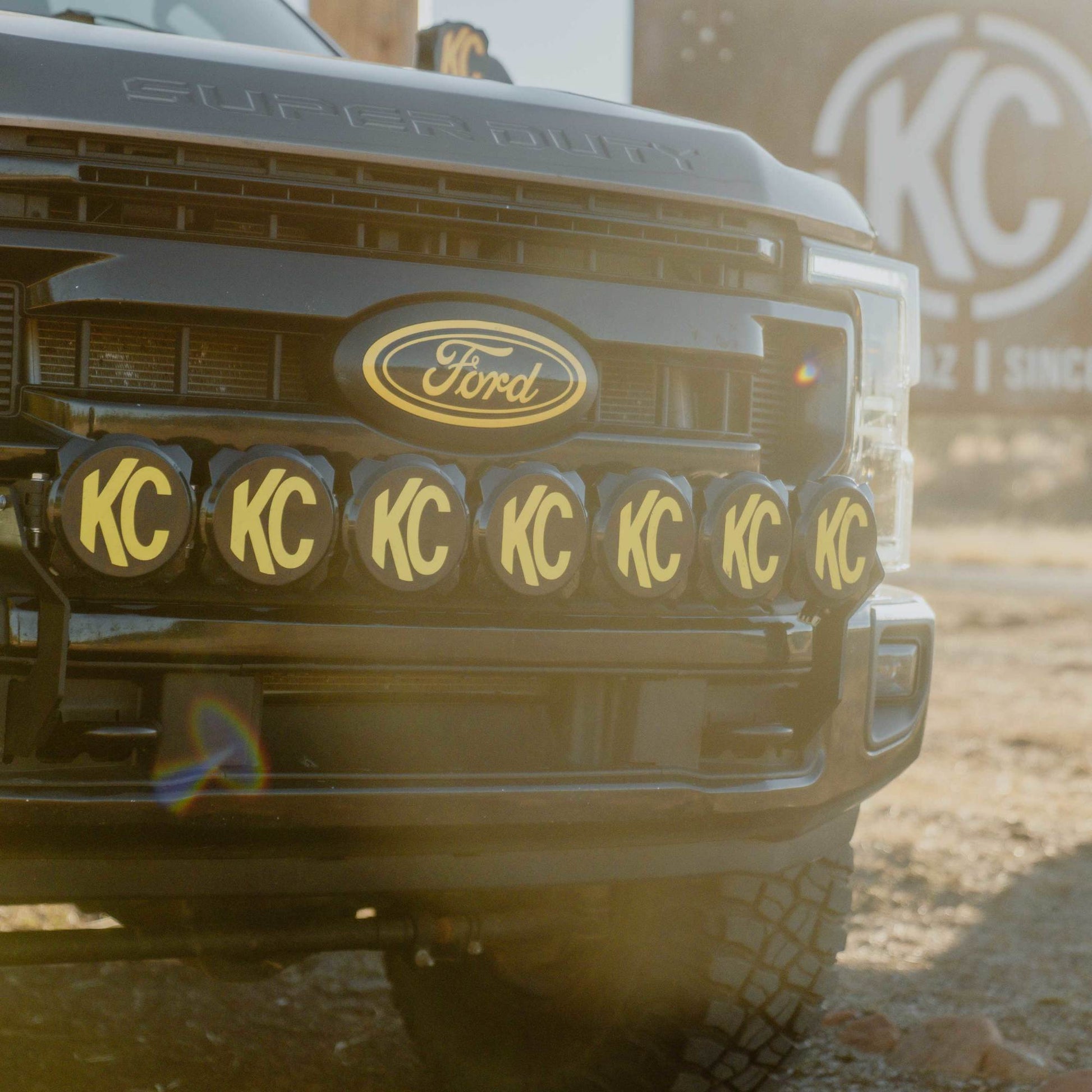 Gravity LED Pro6 - 7-Light Bar Kit - Front Bumper - GEN4-5 17-24 Ford Super Duty by KC HiLiTES