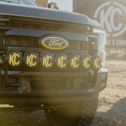 Gravity LED Pro6 - 7-Light Bar Kit - Front Bumper - GEN4-5 17-24 Ford Super Duty by KC HiLiTES