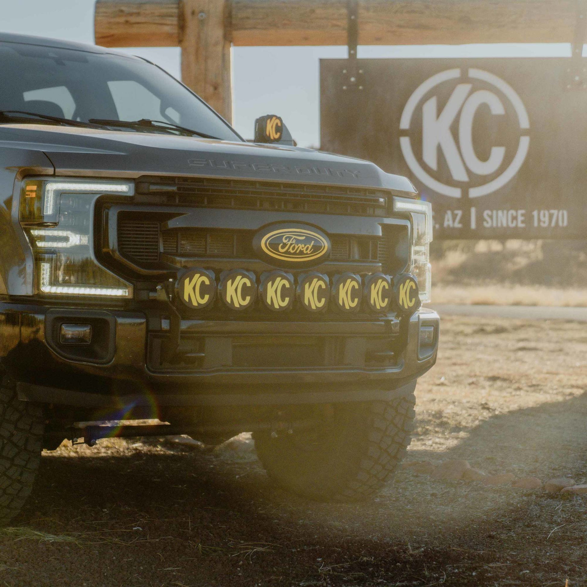 Gravity LED Pro6 - 7-Light Bar Kit - Front Bumper - GEN4-5 17-24 Ford Super Duty by KC HiLiTES