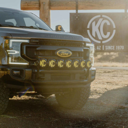 Gravity LED Pro6 - 7-Light Bar Kit - Front Bumper - GEN4-5 17-24 Ford Super Duty by KC HiLiTES