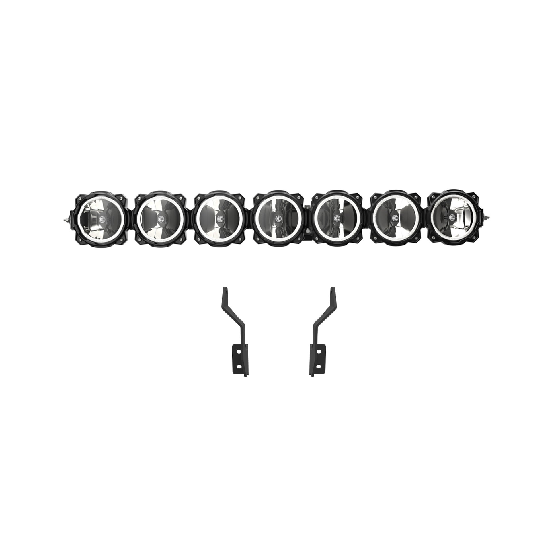 Gravity LED Pro6 - 7-Light Bar Kit - Front Bumper - GEN4-5 17-24 Ford Super Duty by KC HiLiTES