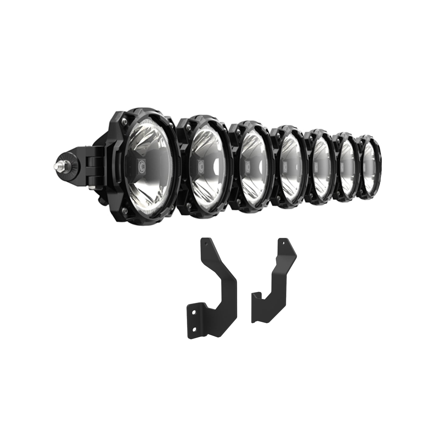Gravity LED Pro6 - 7-Light Bar Kit - Front Bumper - GEN4-5 17-24 Ford Super Duty by KC HiLiTES