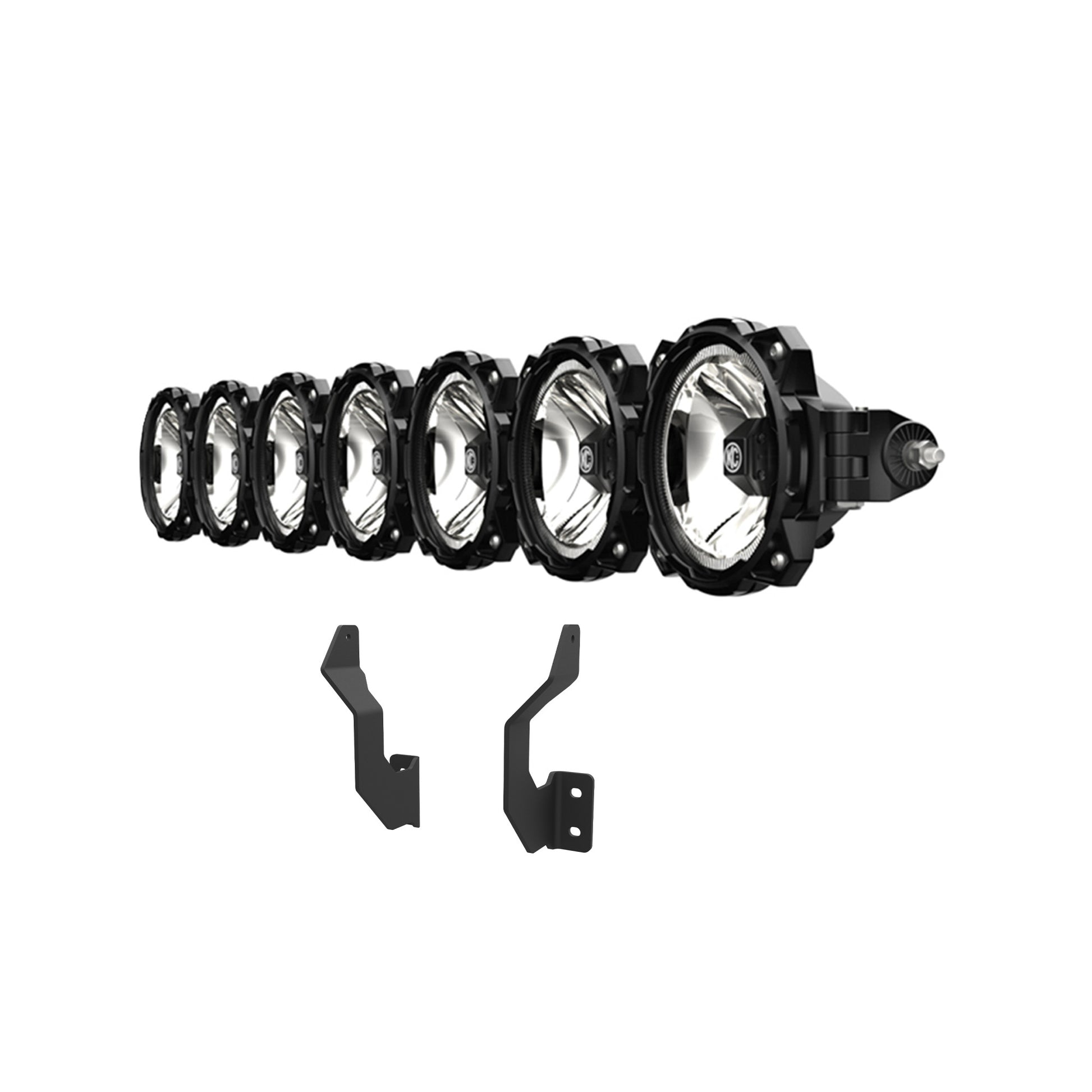 Gravity LED Pro6 - 7-Light Bar Kit - Front Bumper - GEN4-5 17-24 Ford Super Duty by KC HiLiTES
