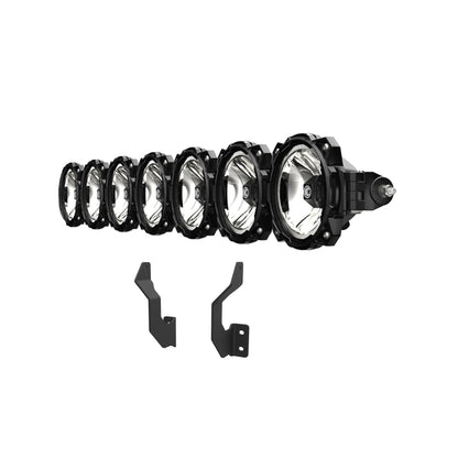 Gravity LED Pro6 - 7-Light Bar Kit - Front Bumper - GEN4-5 17-24 Ford Super Duty by KC HiLiTES