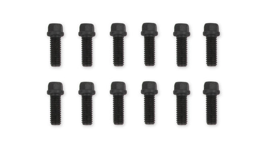 Mr. Gasket Header Bolts -3/8-16 x 1 Inch Hex Head - Black Oxide by Mr Gasket