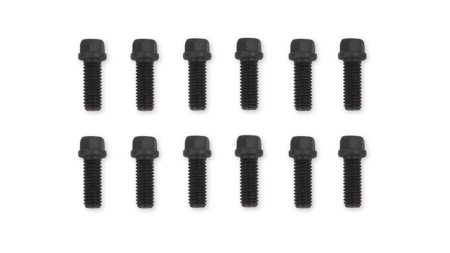 Mr. Gasket Header Bolts -3/8-16 x 1 Inch Hex Head - Black Oxide by Mr Gasket