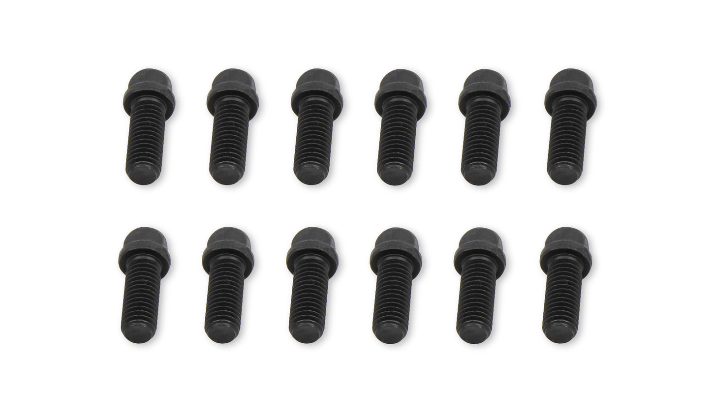 Mr. Gasket Header Bolts -3/8-16 x 1 Inch Hex Head - Black Oxide by Mr Gasket
