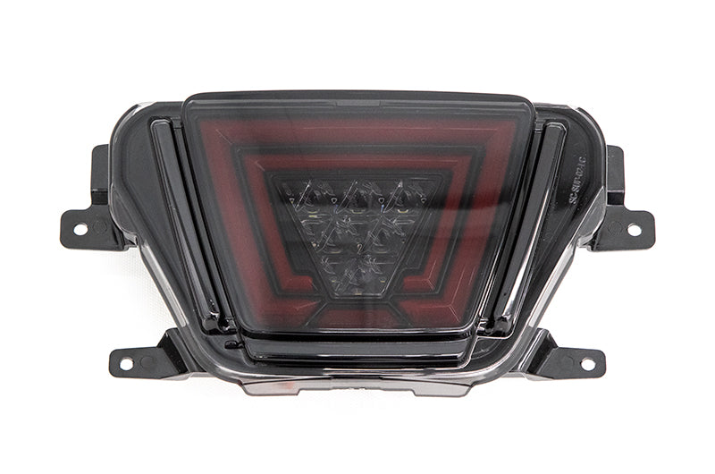 OLM V1 F1 Style Rear Brake / Fog / Reverse Light - Smoke Lens / Gloss Black Base / Red Bar) - 2020-2024 Toyota GR Supra by MYX Automotive