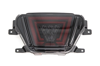 OLM V1 F1 Style Rear Brake / Fog / Reverse Light - Smoke Lens / Gloss Black Base / Red Bar) - 2020-2024 Toyota GR Supra by MYX Automotive