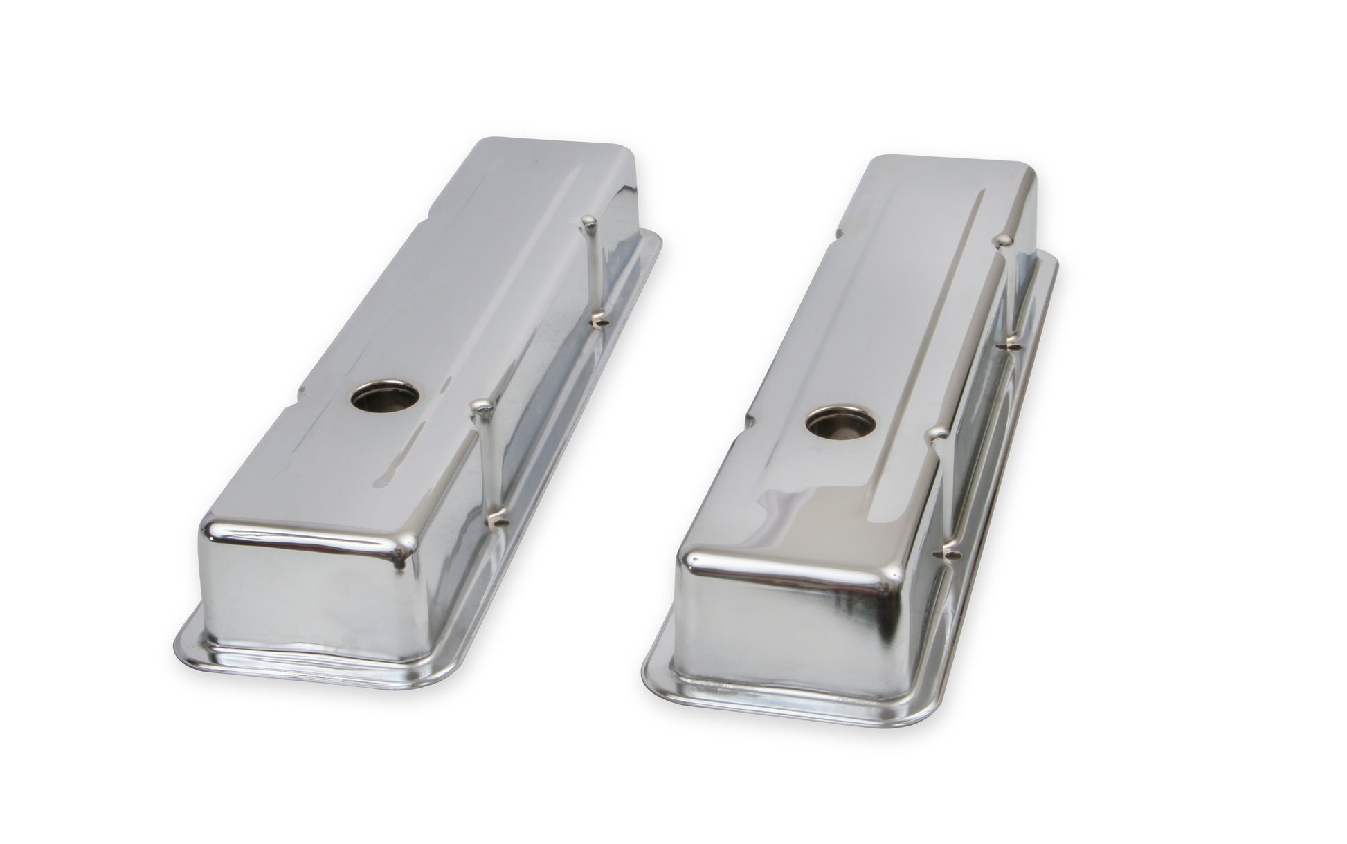 Mr. Gasket Chrome Valve Covers - Dual Cap Holes by Mr Gasket