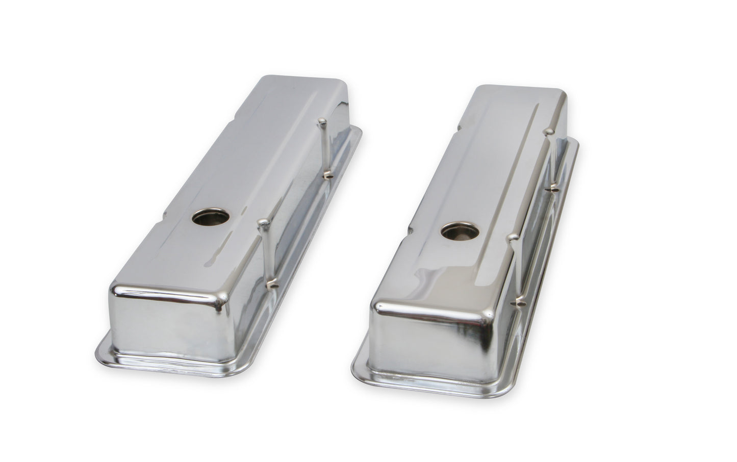 Mr. Gasket Chrome Valve Covers - Dual Cap Holes by Mr Gasket