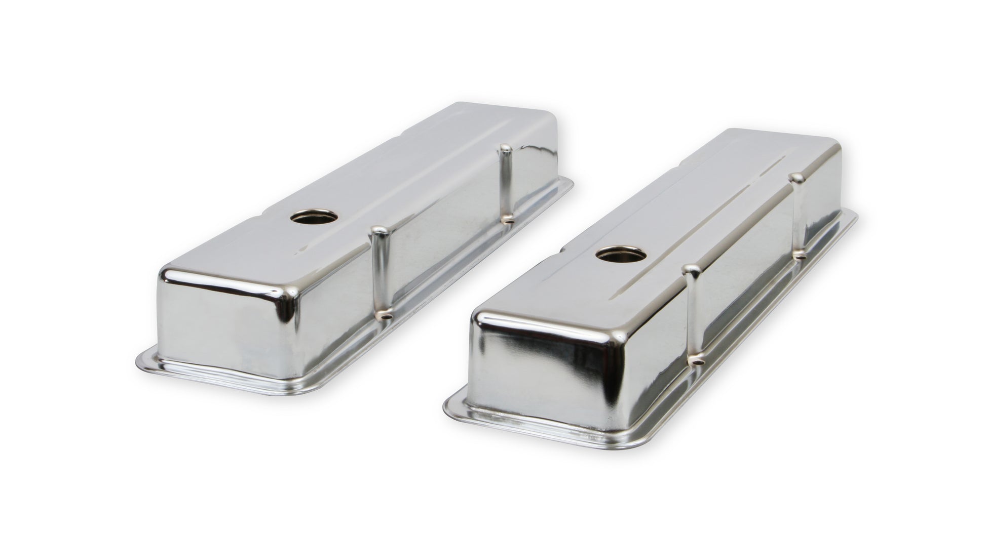 Mr. Gasket Chrome Valve Covers - Dual Cap Holes by Mr Gasket