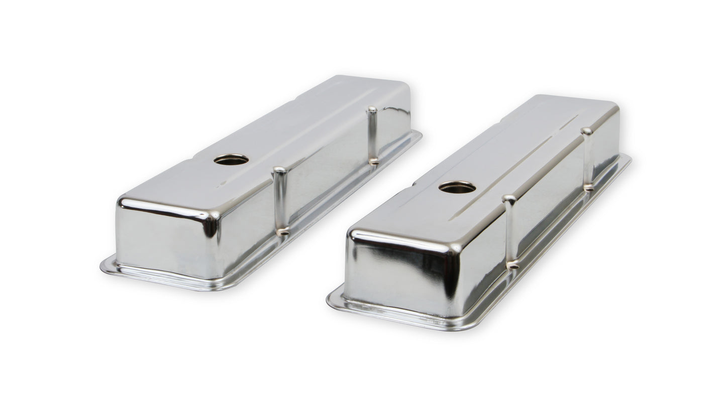 Mr. Gasket Chrome Valve Covers - Dual Cap Holes by Mr Gasket