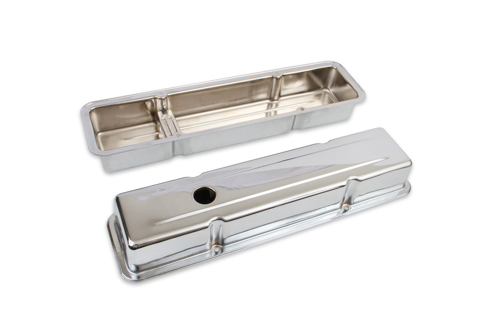 Mr. Gasket Chrome Valve Covers - Dual Cap Holes by Mr Gasket