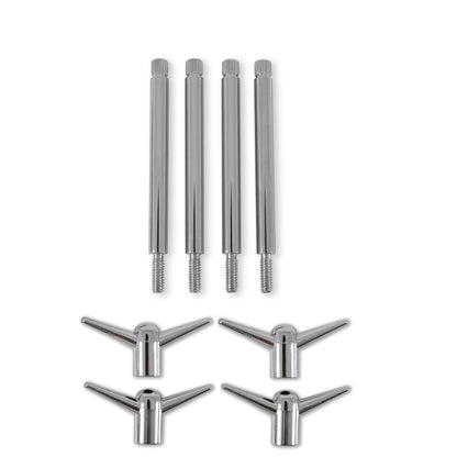 Mr. Gasket Valve Cover Y Wing Bolts - Chrome Plated - 4 pack by Mr Gasket